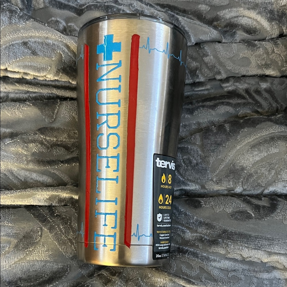 Tervis Nurse Life Stainless Steel Tumbler with Red and Blue Design